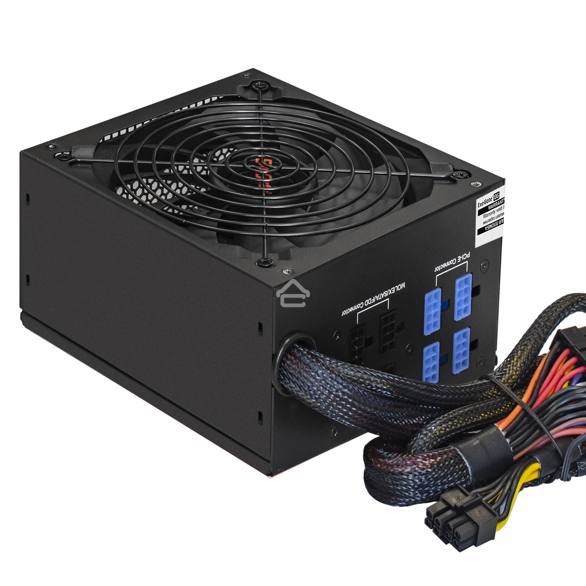 Блок питания серверный 1100W ExeGate EX292215RUS ServerPRO-1100RADS (ATX, for 3U+ cases, КПД 82% (80 PLUS), 14cm fan, 24pin, 2(4+4)pin, 6xPCIe, 8xSATA, 4xIDE, Cable Management, black)