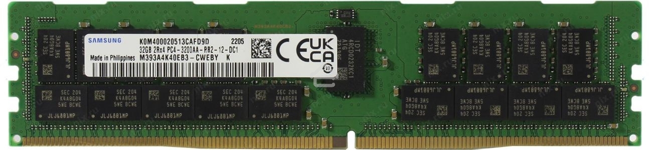 Оперативная память Samsung, DDR4, 32GB (1x32GB), 3200MHz, CL22, ECC, RDIMM