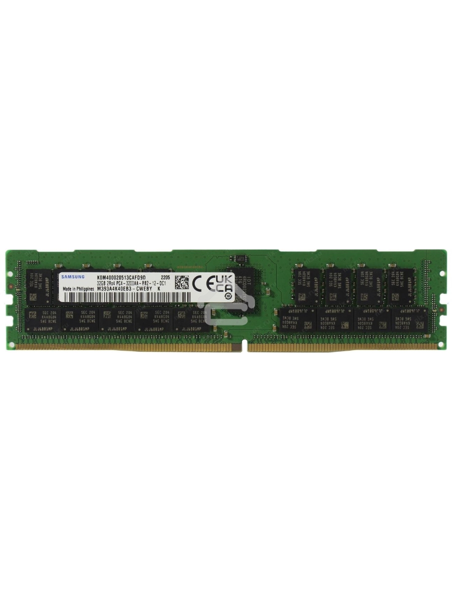Оперативная память Samsung, DDR4, 32GB (1x32GB), 3200MHz, CL22, ECC, RDIMM