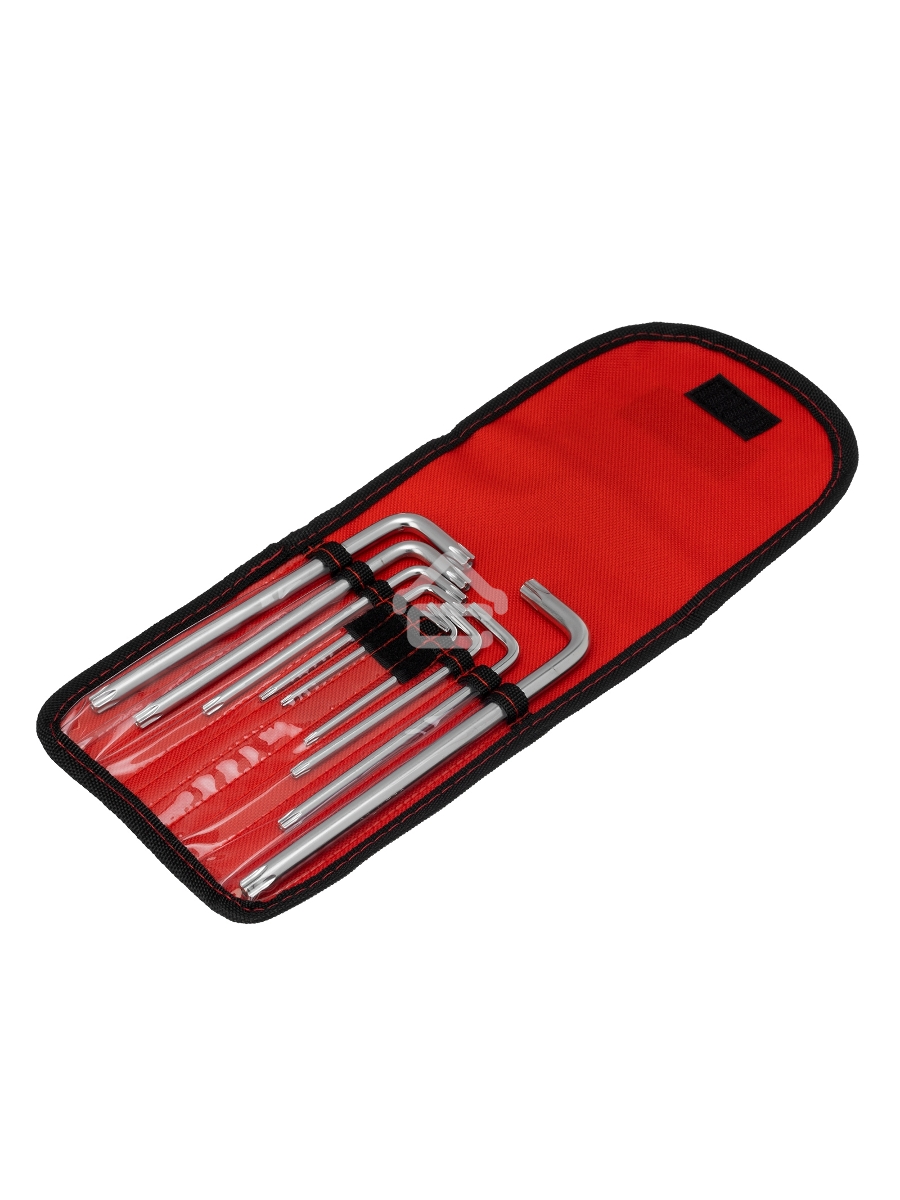 Набор ключей имбусовых TORX-TORX Tampered, 9 шт., T10-T50, CrV, удлиненные, сатин., чехол Matrix