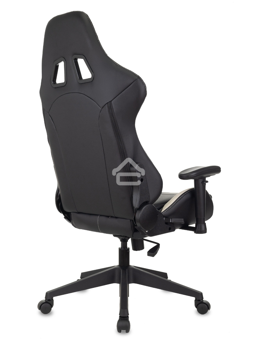 Кресло игровое Бюрократ VIKING 5 AERO WHITE черный/белый искусственная кожа