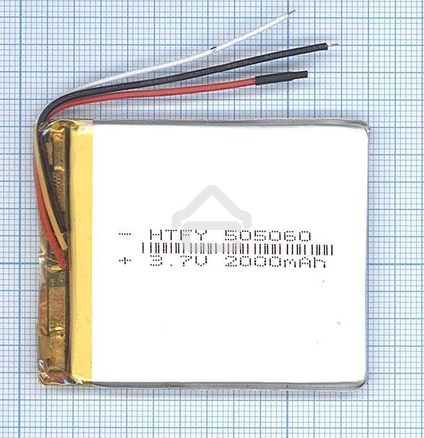 Аккумулятор Li-Pol (батарея) 5*50*60мм 3pin 3.7V/2000mAh