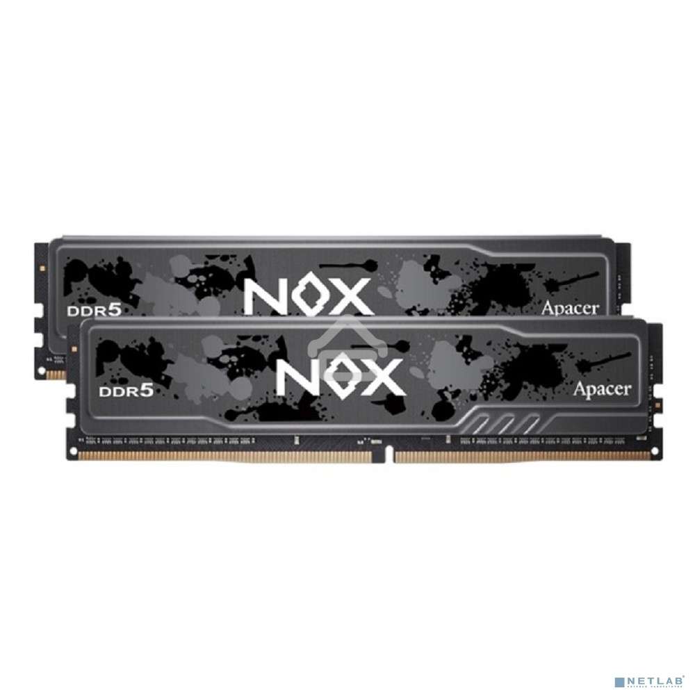 Оперативная память Apacer Nox, DDR5, 32GB (2x16GB), 5600MHz, CL40, DIMM, радиатор, черный