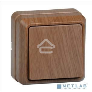 Выключатель 1-кл. ОП ОКТАВА 10А IP20 дуб ИЭК EVO10-K04-10-DC