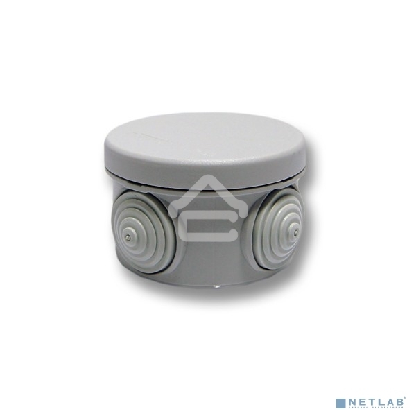 Рувинил 67020 Тусо.Коробка расп. для о/п, D = 70 мм, Н = 50 мм, 4 ввода, IP55 (св.-серая)