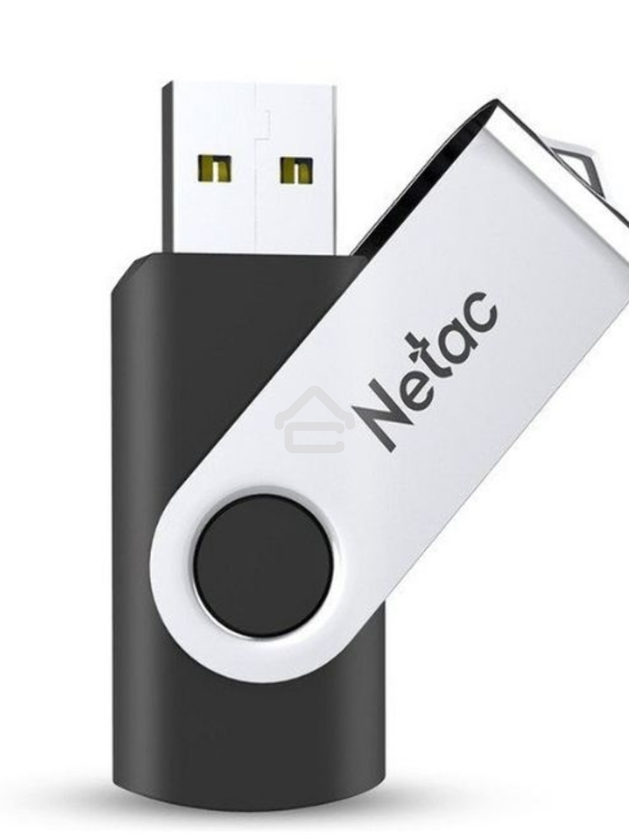 Флеш диск Netac U505 8Gb USB2.0, черный и серебристый NT03U505N-008G-20BK