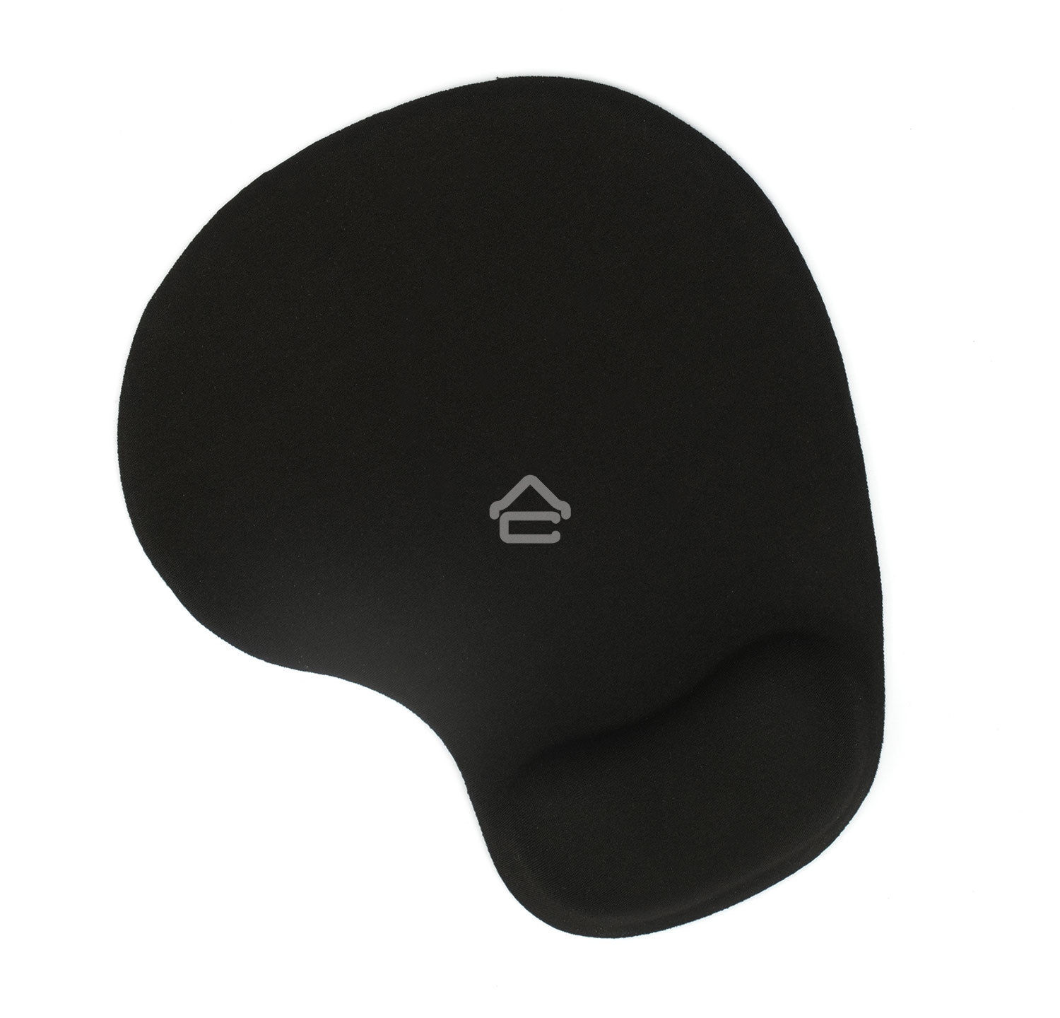 Коврик для мыши с подушкой под запястье Gembird MP-WR-BLACK, черный, 225х195х5мм, ткань/резина, блистер