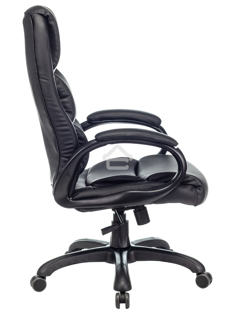 Кресло руководителя Бюрократ CH-S840N/BLACK черный, эко.кожа, крестов. пластик