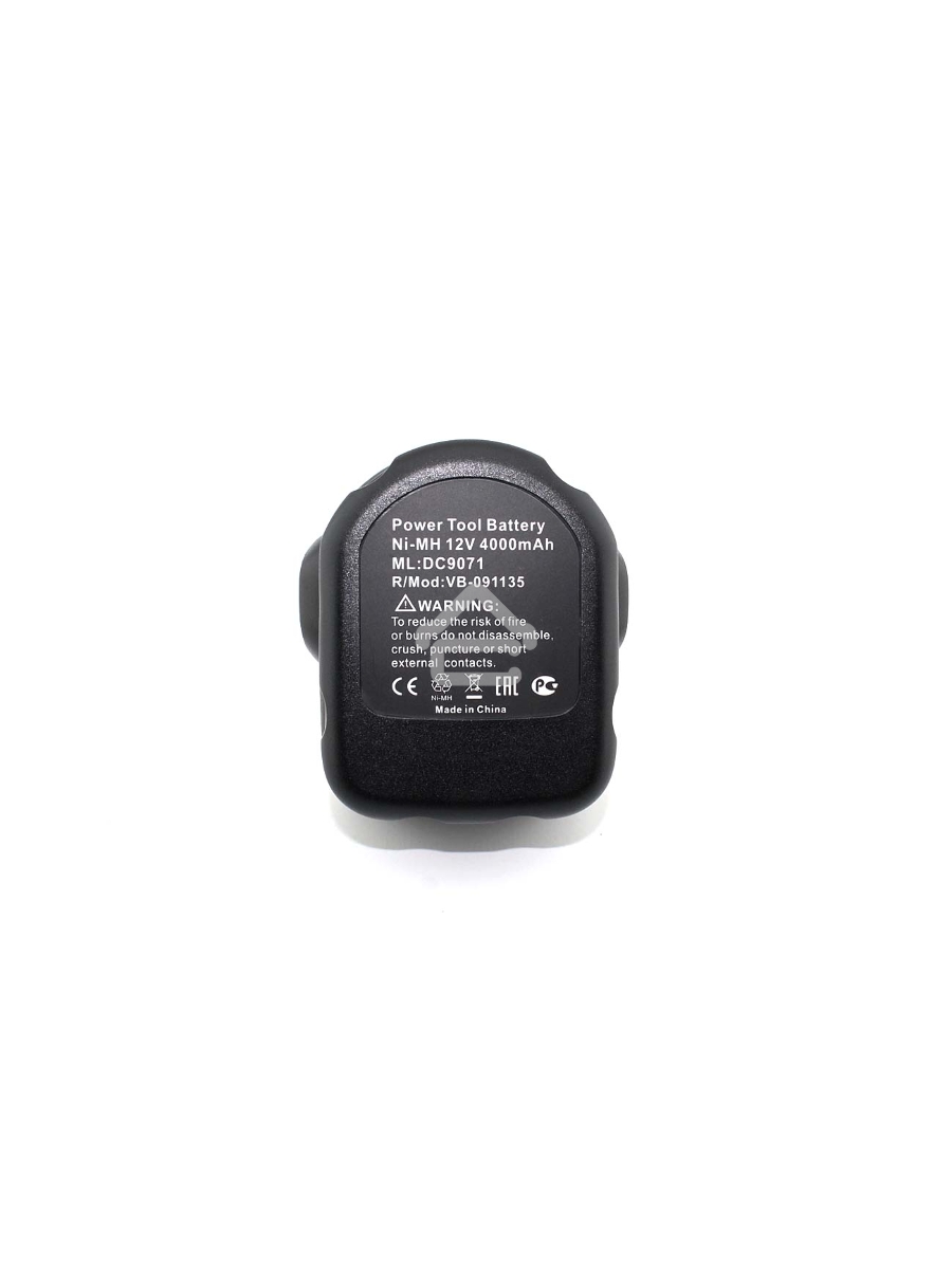 Аккумулятор для DeWalt (p/n: DC9071, DE9037, DE9071, DE9074, DE9075, DW9071, 4.0Ah 12V Ni-Mh
