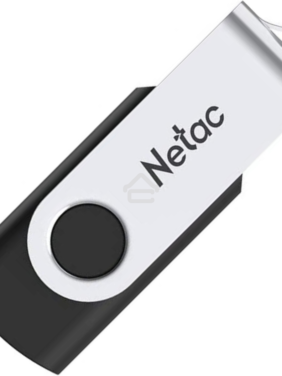 Флеш диск Netac U505 8Gb USB2.0, черный и серебристый NT03U505N-008G-20BK
