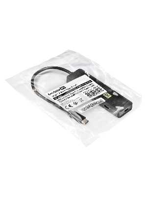 USB-Хаб (концентратор) 4-в-1 ExeGate DUB-2C2P/5G (кабель-адаптер USB 3.2 Gen1 Type C --> 2xUSB3.2 Gen1 Type-A (5G)/2xUSB3.2 Gen1 Type-C (5G), SuperSpeed USB 5Gbps, Plug&Play, черный)