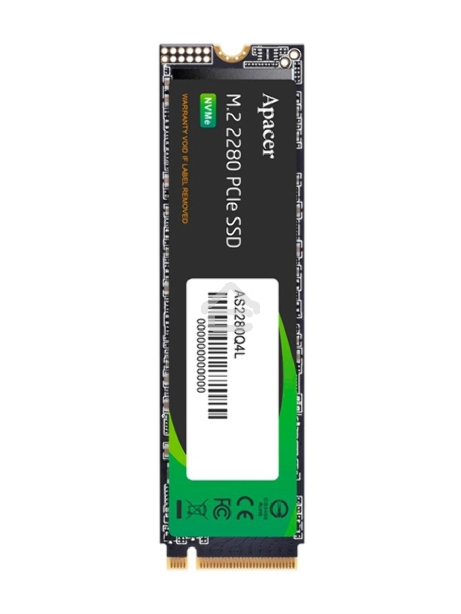 Накопитель SSD Apacer AS2280Q4L, 256Gb, M.2 2280, PCIe Gen4x4, NVMe 1.4, R/W 3300/1300