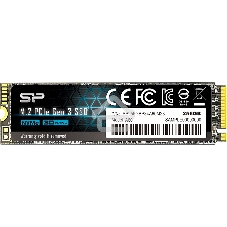 Накопитель SSD Silicon Power M-Series, 256Gb, PCIe 3.0 x4, M.2 2280, NVMe, R/W 2200/1600