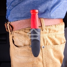 Нож монтажника Rexant нержавеющая сталь, двухсторонняя заточка, лезвие 33 мм