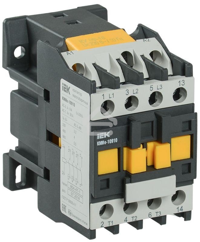 Контактор КМИе-10910 9А 230В/АС3 1НО ИЭК KKME11-009-230-10