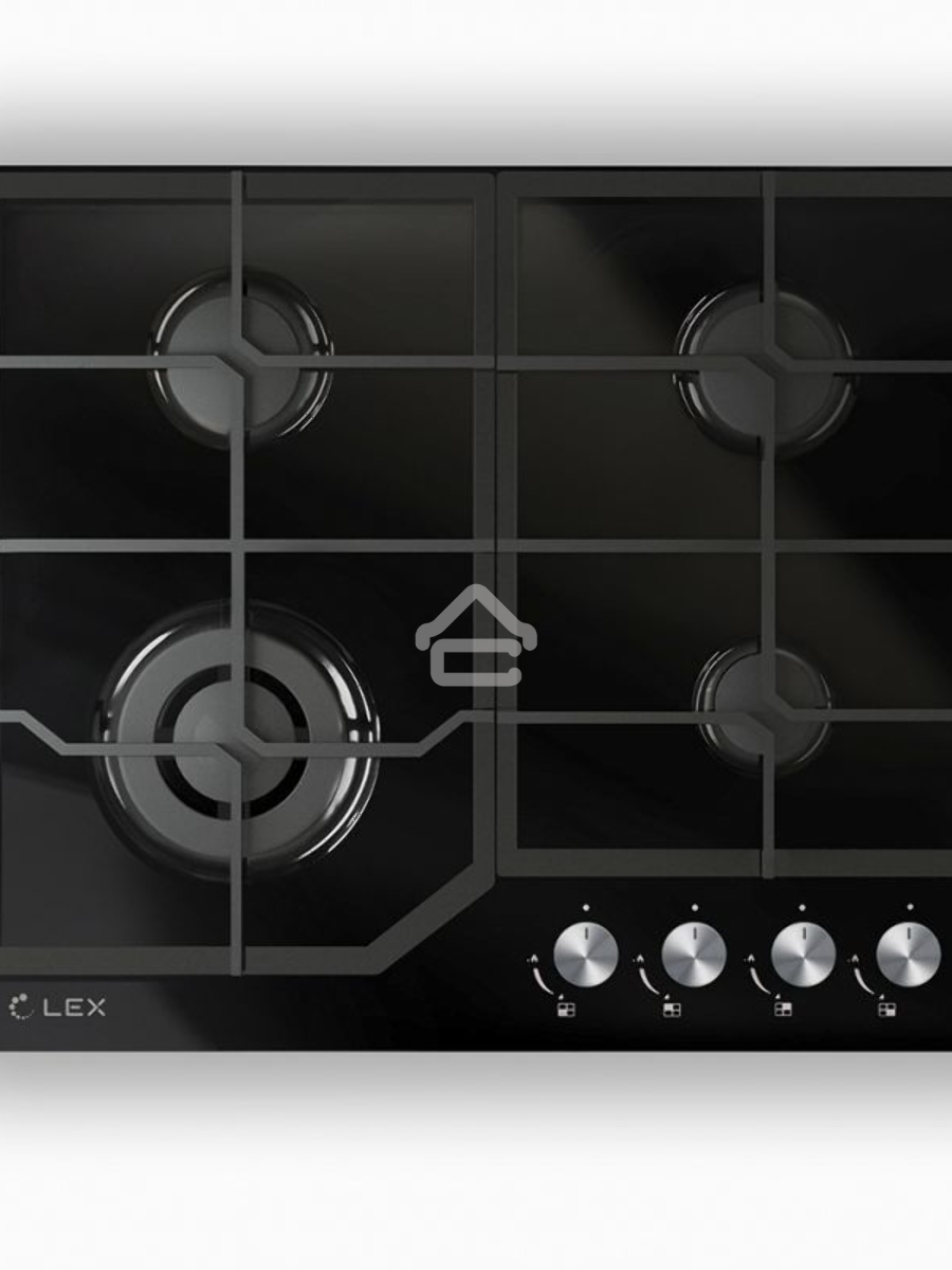 Панель варочная LEX GVG 640-1 BLгазовая 1000-3500Вт 4конфорки газ контроль