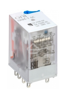 Реле интерфейсное ORM-1 4C 24В DC с LED и тест. кнопкой ONI ORM-1-4C-DC24V-L-B