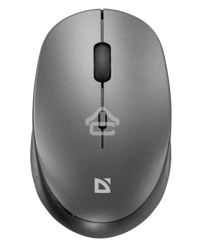 Мышь беспроводная Defender Auris MB-027 серый, 1600 dpi, радиоканал, USB, кнопки - 4