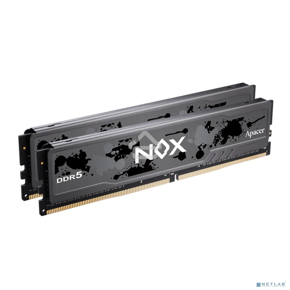 Оперативная память Apacer Nox, DDR5, 32GB (2x16GB), 5600MHz, CL40, DIMM, радиатор, черный