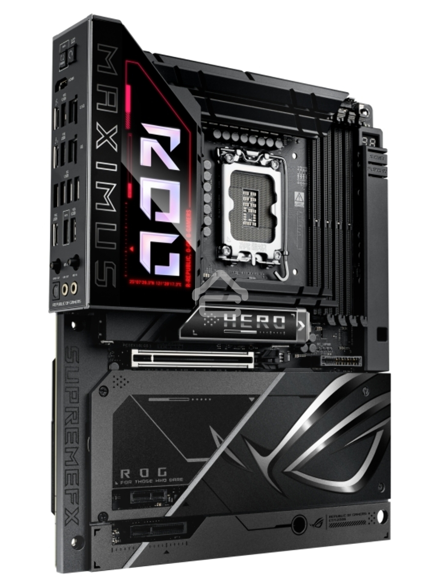 Материнская плата ASUS ROG MAXIMUS Z890 HERO BTF, LGA1851, Intel Z890, 4xDDR5, 4xSATA, 6xM.2, 1xPCIe 5.0 x16, 1xPCIe 4.0 x4, 1xPCIe x1, 1xHDMI, 2xUSB-C (Thunderbolt 4), 1xUSB-C 3.2 Gen 2, 4xUSB-A 3.2 Gen 2, 4xUSB-A 3.2 Gen 1, 2x2.5Gb LAN, Wi-Fi 7, Bluetoo
