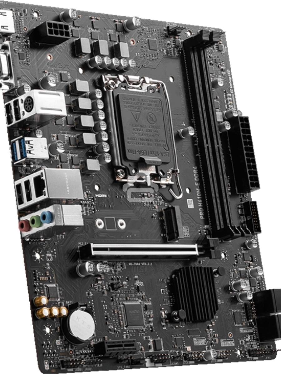 Материнская плата MSI PRO H610M-E DDR4, LGA 1700, Intel H610, 2xDDR4, 4xSATA, 1xM.2, 1xPCIe 4.0 x16, 1xPCIe 4.0 x1, 1xHDMI, 1xVGA, 1xRJ45 1Gb, 2xUSB-A 3.2 Gen 1, 4xUSB-A 2.0, 3x3.5мм, 7.1, mATX