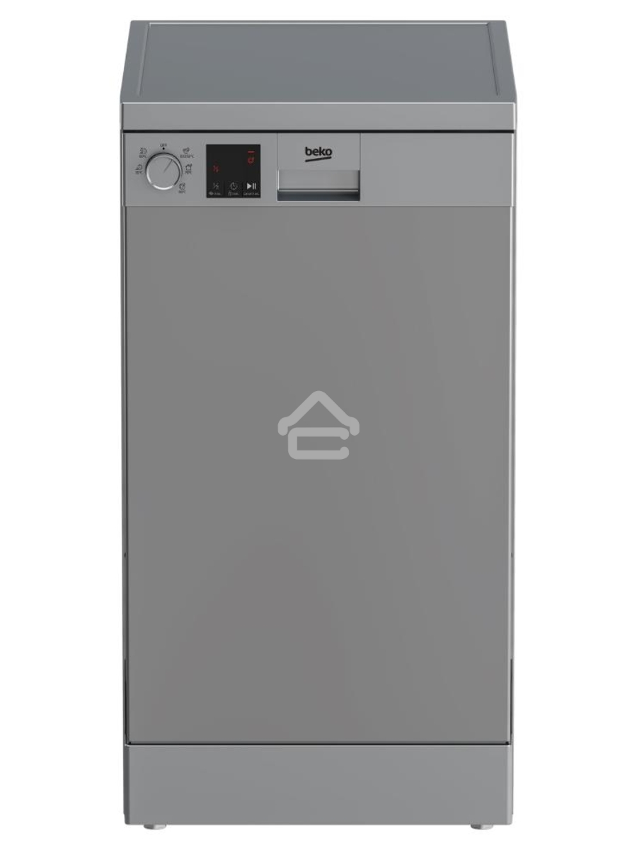 Посудомоечная машина Beko DVS050R02S, серебристая, 44.8 см, 10 компл., 49 дБ, класс A