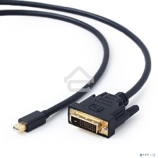 Кабель mDP-DVI Cablexpert CC-mDPM-DVIM-6, 20M/25M, 1.8м, черный, позол.разъемы, пакет
