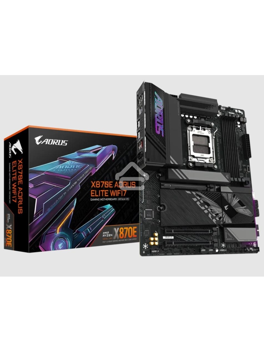 Материнская плата Gigabyte X870E AORUS ELITE WIFI7, AM5, AMD X870E, 4xDDR5, 4xSATA, 4xM.2, 1xPCI-E 5.0 x16, 1xPCI-E 4.0 x4, 1xPCI-E 3.0 x4, 1xHDMI, 1x 2.5Gb LAN, 4xUSB-A 3.2 Gen 1, 2xUSB-A 3.2 Gen 2, 4xUSB-A 2.0, 2xUSB-C 4.0, 2x3.5 мм, 7.1, ATX