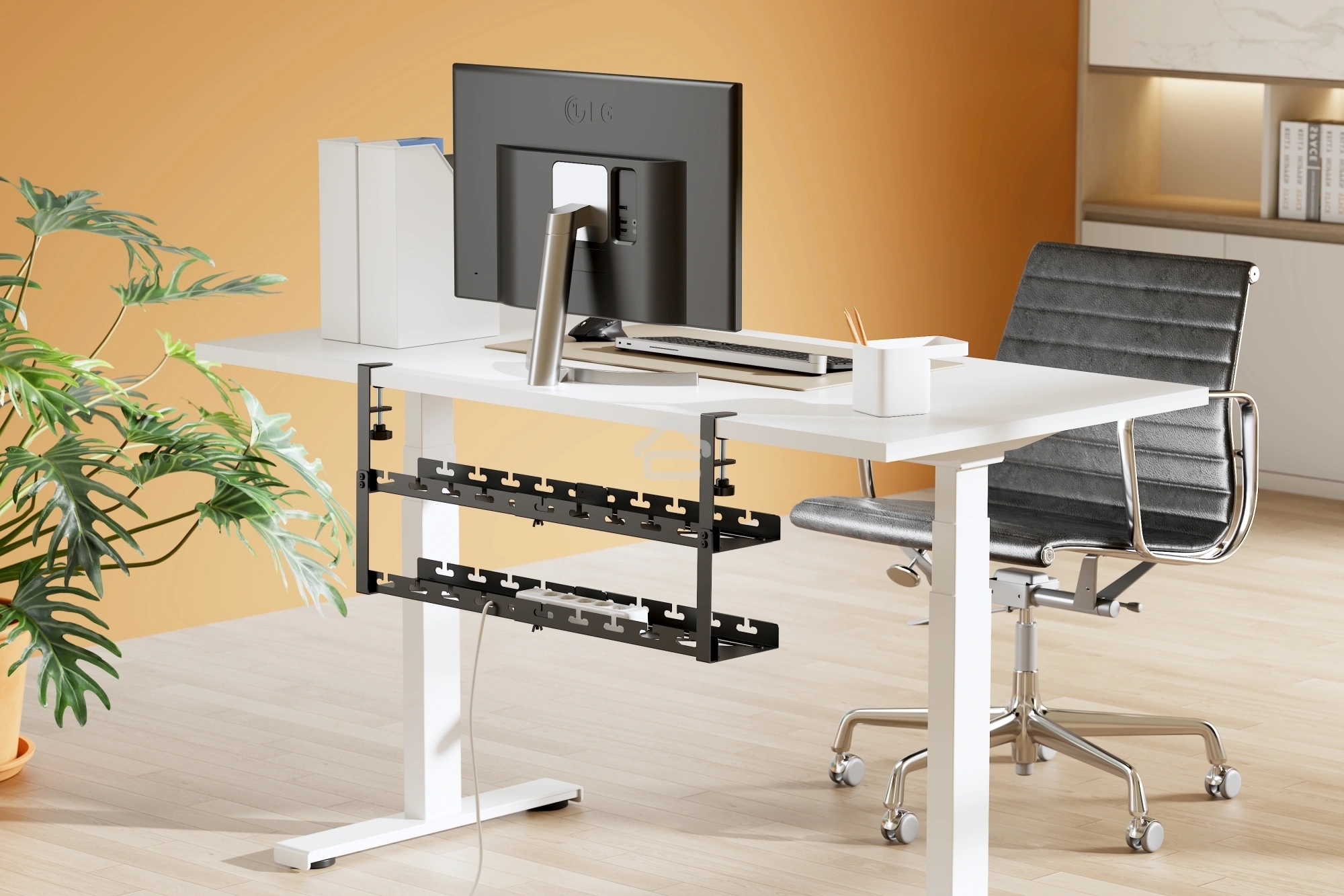 Кабель-канал Cactus CS-CM-700-2BK для столов 72.8x13.5x34.2 см черный