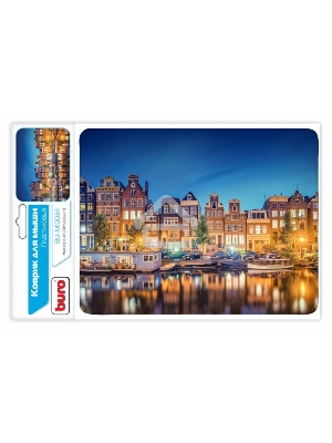 Коврик BURO BU-M10034/M40083  Коврик для мыши пластиковый, Амстердам,  230 х 180 х 2 мм