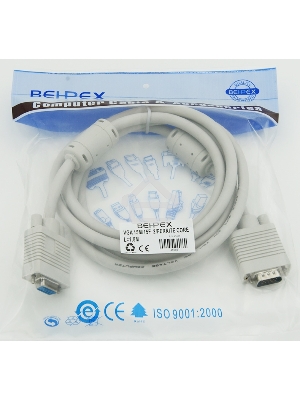 Кабель-удлинитель VGA VGA HD15 (m)/VGA HD15 (f) 1.8м феррит.кольца экран.