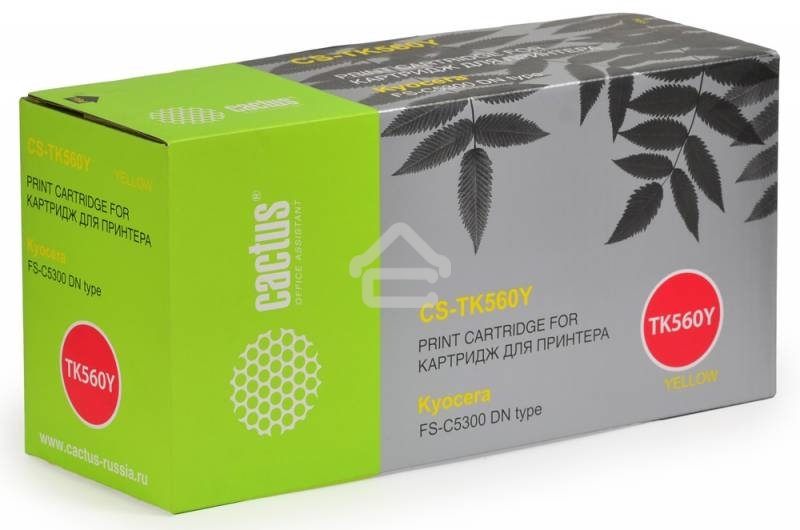 Картридж лазерный Cactus CS-TK560Y желтый (10000 стр.) для Kyocera FS-C5300DN