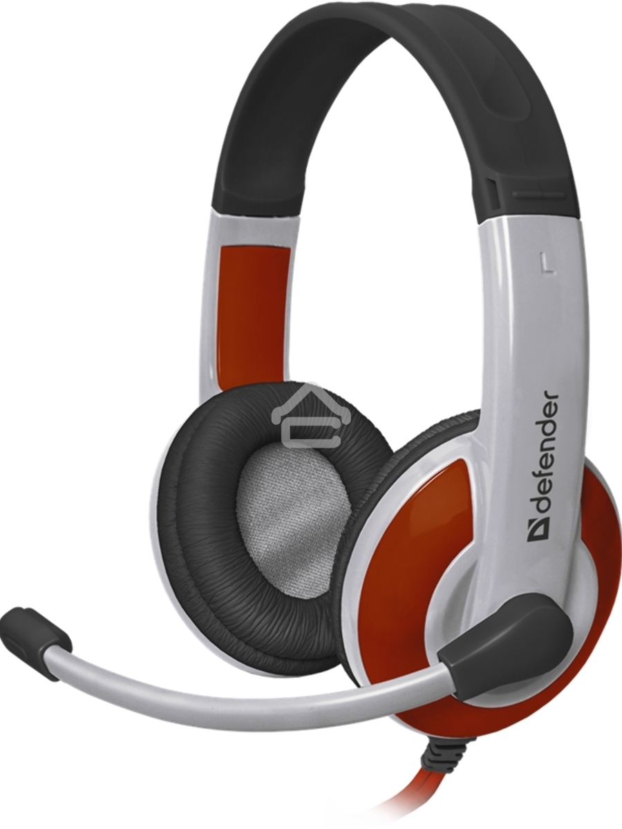 Наушники Defender Warhead G-120 красный/белый кабель 2 м