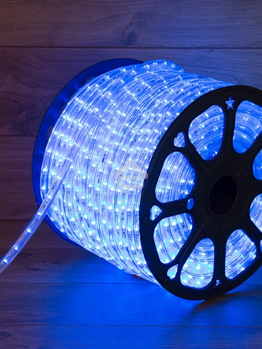 Дюралайт LED, свечение с динамикой (3W) - синий, бухта 100м