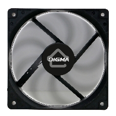 Вентилятор для корпуса Digma DFAN-120-9 черный, 120 мм, 1200 об/мин, 23 дБ, 4 pin