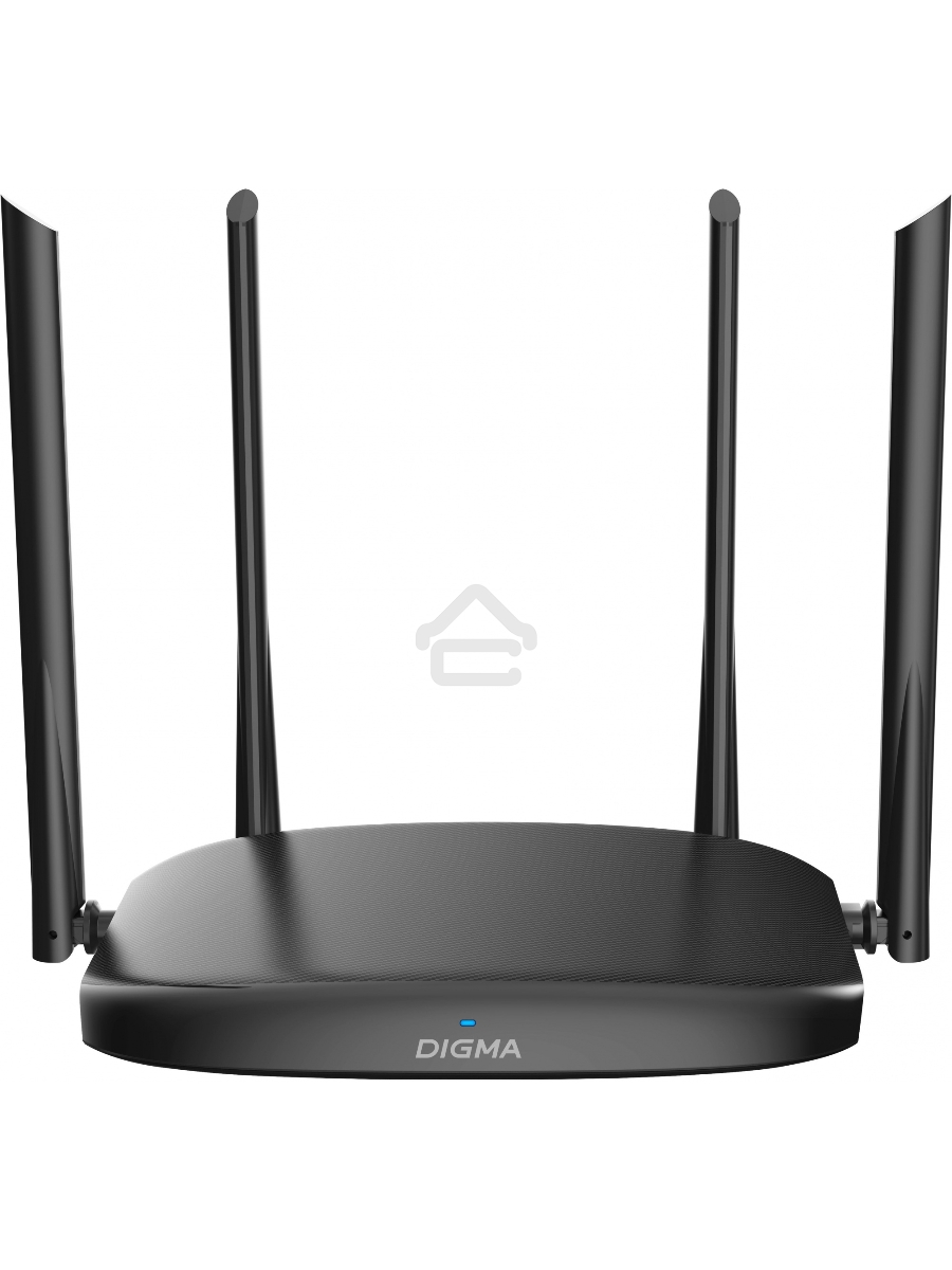 Роутер беспроводной Digma DWR-AC1202 AC1200 10/100/1000BASE-TX черный