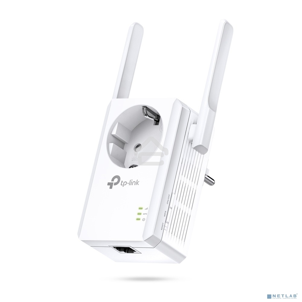 Сетевой адаптер TP-Link SOHO TL-WA860RE 300Mbps Wireless N Wall Plugged Range Extender with AC Passthrough, QCA(Atheros), 2T2R, 2.4GHz, 802.11b/g/n, 1 10/100Mbps LAN port, Range Extender button, Range Extender mode, suppo поставляется без кабеля RJ-45