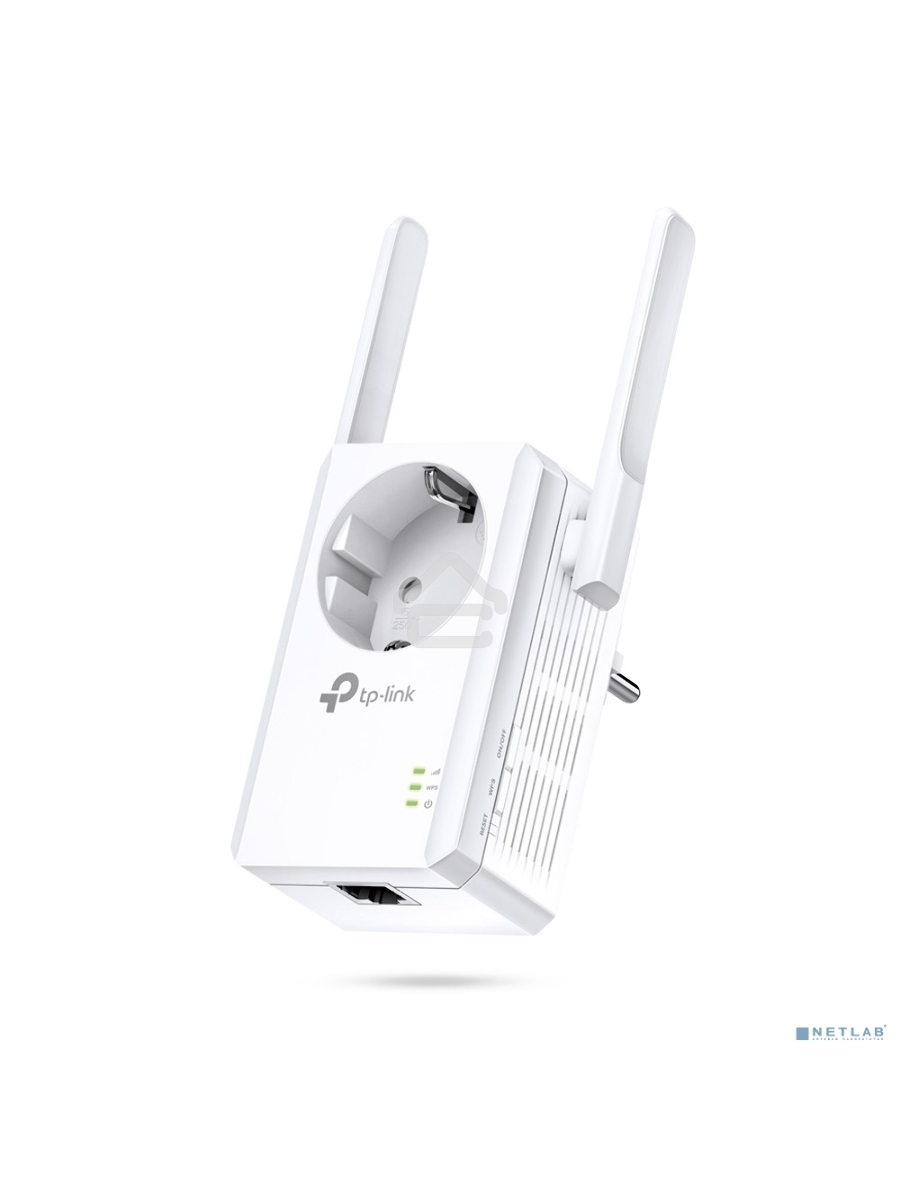 Сетевой адаптер TP-Link SOHO TL-WA860RE 300Mbps Wireless N Wall Plugged Range Extender with AC Passthrough, QCA(Atheros), 2T2R, 2.4GHz, 802.11b/g/n, 1 10/100Mbps LAN port, Range Extender button, Range Extender mode, suppo поставляется без кабеля RJ-45