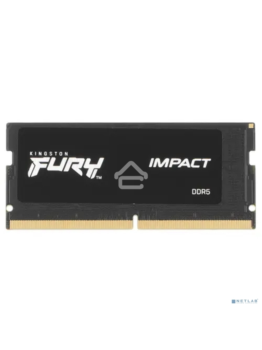 Оперативная память Kingston Fury Impact, DDR5, 16GB (1x16 GB), 5600 MHz, CL40, SO-DIMM