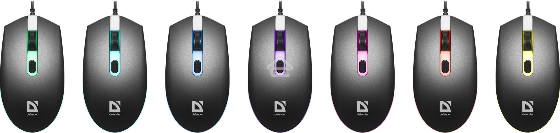 Мышь проводная Defender Dot MB-986 черный, 1600 dpi, USB, кнопки - 4