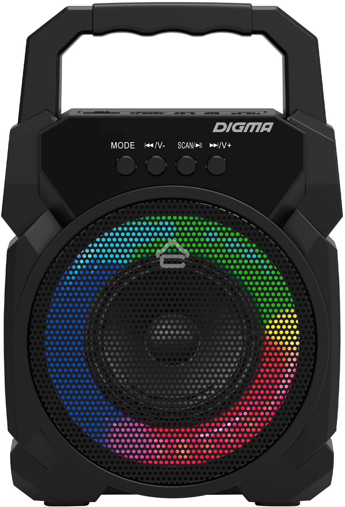 Портативная колонка Digma D-PS1500 черный 10 Вт 1.0 BT 10м 500mAh
