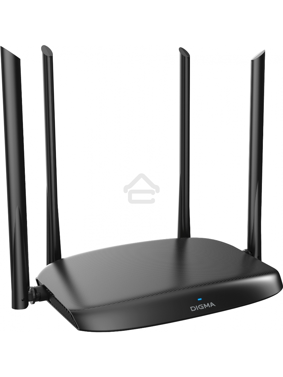 Роутер беспроводной Digma DWR-AC1202 AC1200 10/100/1000BASE-TX черный
