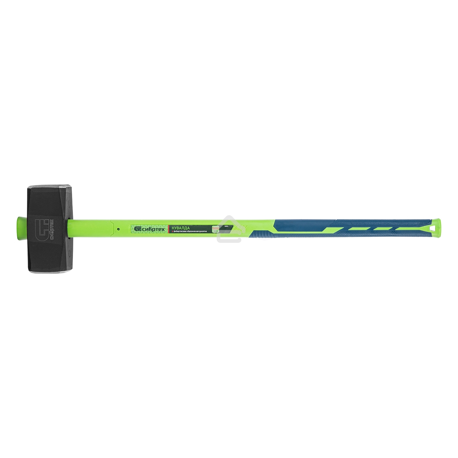 Кувалда Сибртех 10000 г, фибергласовая обрезиненная рукоятка