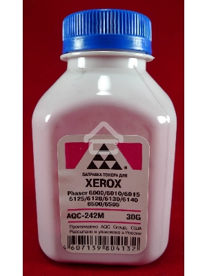 Тонер XEROX Phaser 6000/6010/6015/6125/6128/6130/6140/6500/6505 Magenta, (фл.30г.) AQC фас. России