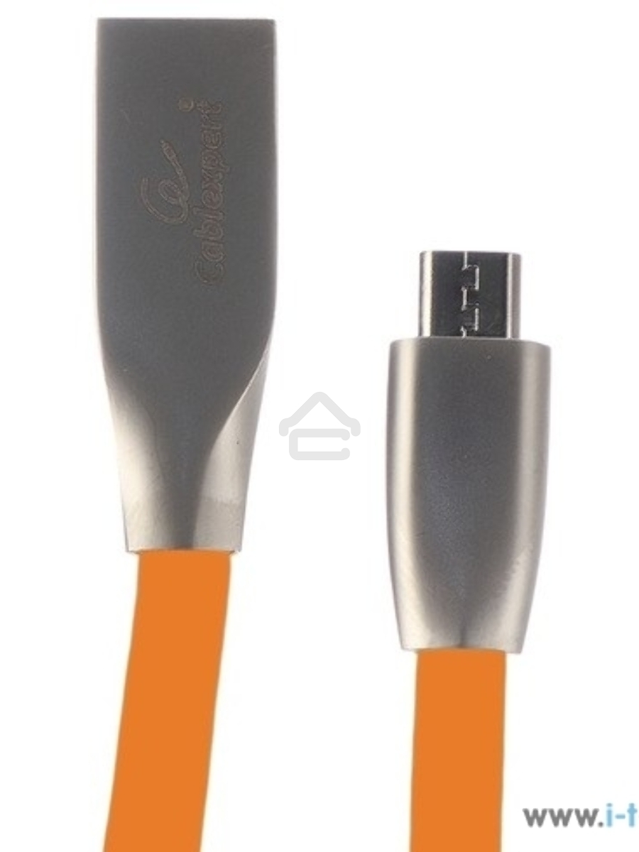 Кабель USB 2.0 Cablexpert CC-G-mUSB01O-1M, AM/microB, серия Gold, длина 1м, оранжевый, блистер