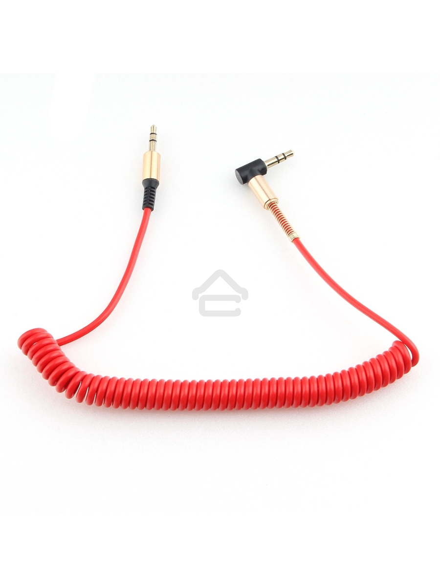 Кабель Cablexpert аудио 90˚ спиральный  CCAB-02-35MMLC-1.8MR. 3.5 Jack (M)/3.5 Jack (M), красный, 1.8м, блистер