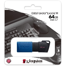 Флешка USB R/W Kingston 64Gb DataTraveler Exodia M DTXM/64Gb USB 3.0 черный/синий