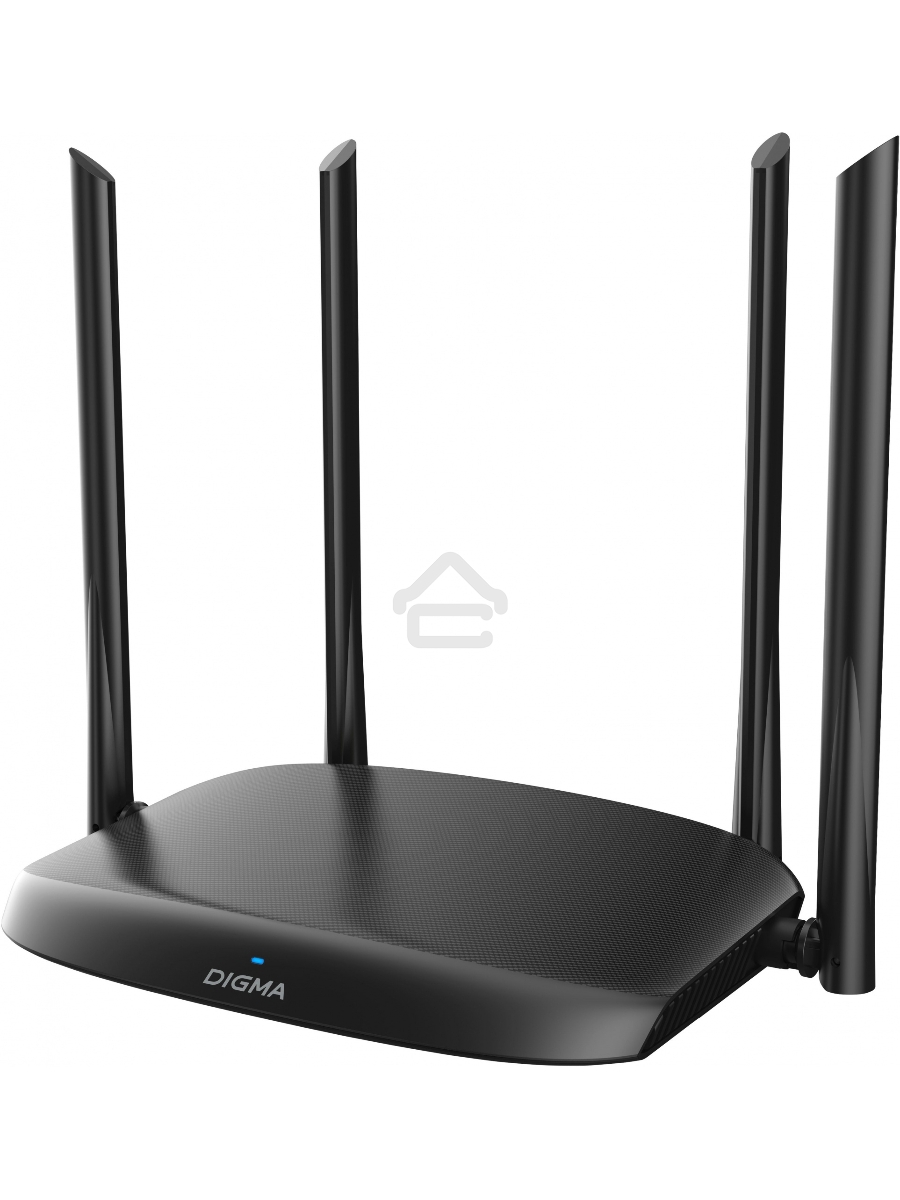 Роутер беспроводной Digma DWR-AC1202 AC1200 10/100/1000BASE-TX черный