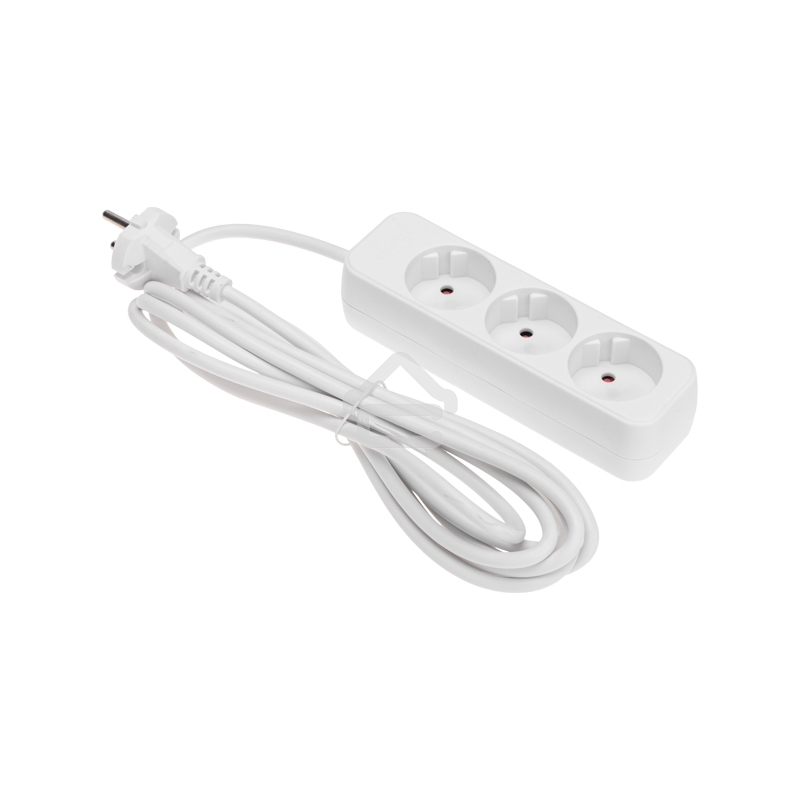 Удлинитель Rexant STANDARD 3 гнезда, 3 м, 2х1,0 мм², б/з, белый