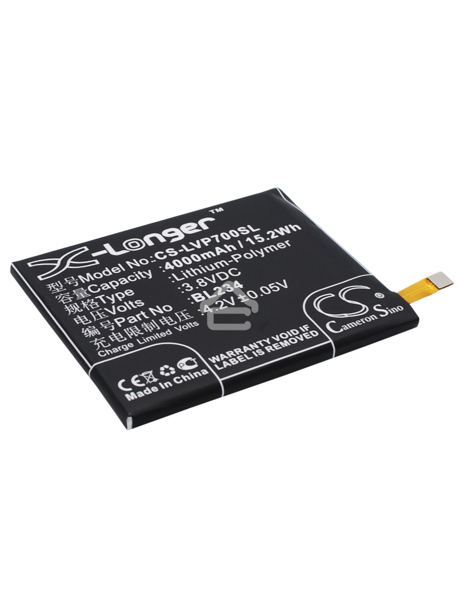 Аккумулятор CameronSinoCS-LVP700SL (BL234) для Lenovo P70T 3.8V / 4000mAh / 15.20Wh